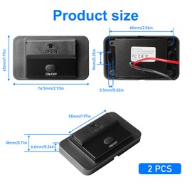 72W USB Ladebuchse, 2 Stück 12V Kfz USB Steckdose Autoladegerät, Handy Schnellladung Auto Ladegerät Dual QC3.0 und PD3.0 Wasserdicht mit Schalter für 12V-24V Auto Wohnmobil Boot