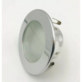 Metro Lighting 2 PACK, 3" RECESSED CAN LIGHT MR16 SHOWER TRIM FROSTED  LENS WHIT CHROME RING