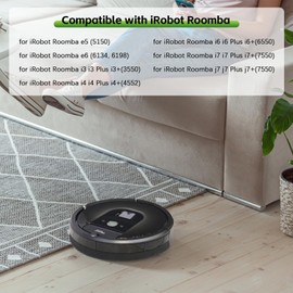 Replacement Brushes Compatible with iRobot Roomba, Accessory Kit 2 Set Rubber Brush Set, 10 Edge Cleaning Brushes, Side Brushes, 8 Filters, Replacement