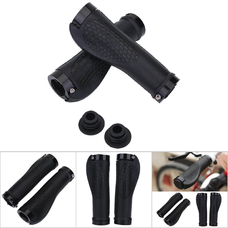 Tefola 1Pair Bicicleta Antideslizante Manillar Grips Ciclismo Mango Cubierta Grip(Black)
