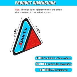 DUSCOKE 2PCS Car Door Edge Guards Protectors, Luminous Self Adhesive Car Bumper Decoration Trim Strip, Anti-Collision Vehicle Door Corner Protection Sticker Film for SUVs, Trucks (Red/Sports)