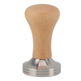 Coffee Tamper with Wooden Handle Easy To Operate Outstanding Extraction Coffee Tamper Hand Press for Coffee Machines Natural Wood 51mm