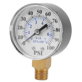 0-100psi 0-7bar pressure gauge meter pressure gauge for water air oil dial instrument base entry NPT thread 1/4 inch