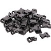 3/8” Curved Buckle Black Plastic Buckle Clip Small Contoured Side Quick Release Buckle for DIY Bracelets Collar Strap Webbing (50)