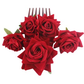 Quikaboo Rose Hair Ornament, Comb Hairpin, Flower Pin, Rose Hair Ornament, Hairpin, U Pin, Hair Pin, Comb, Flower Ornament, Accessory