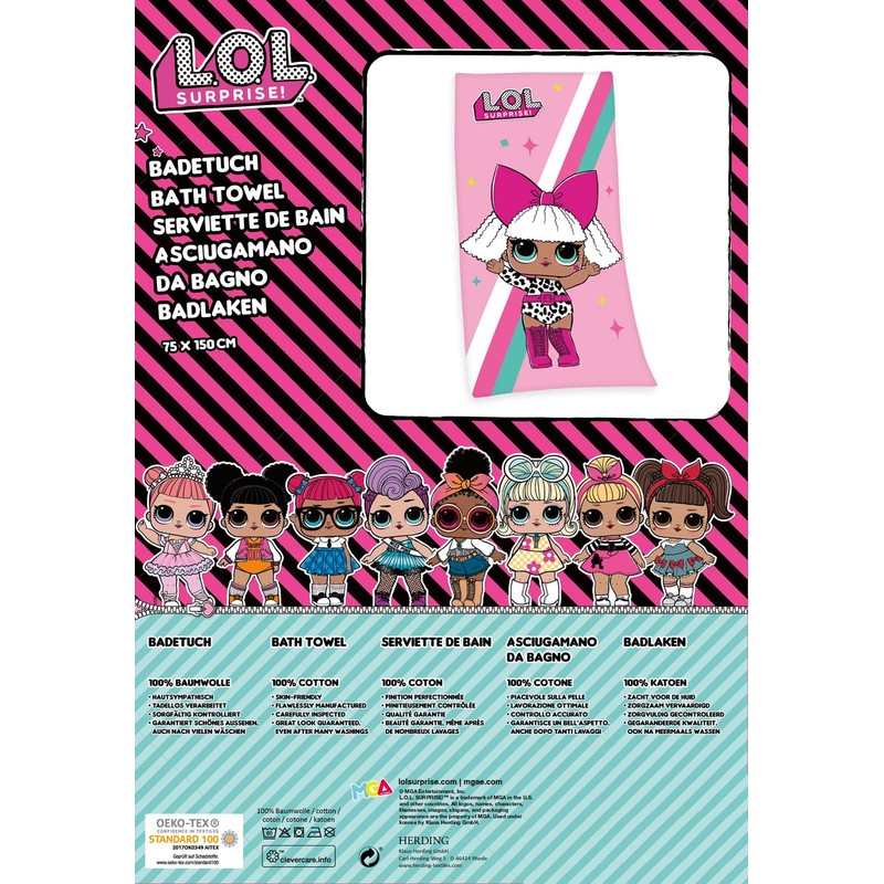 Herding Velour Towel, 100% Cotton, Multicolored, 150 x 75 cm