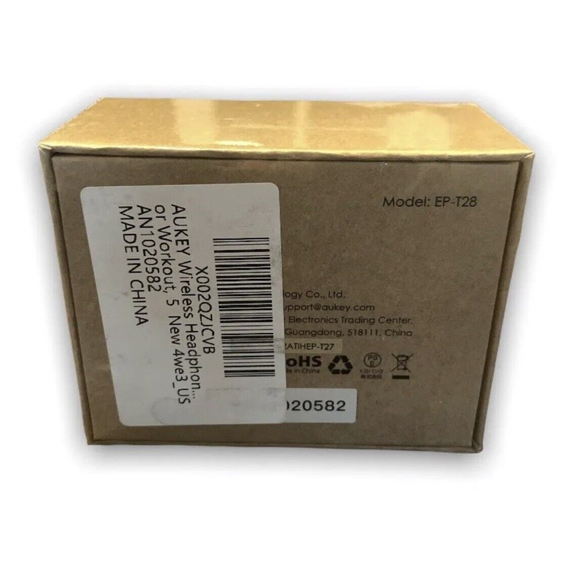 Aukey True Wireless Earbuds with Charging Case, Black (EP-T28) SEALED