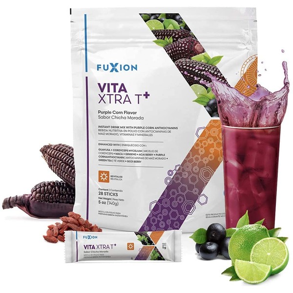 Zeallife New & Improved Zeal Wellness FormulaHealthy Life w. Stable Endurance by Fuxion Vita Xtra T w. Zero Sugar - Clean Energy Drink,Natural Occured Caffeine,Easy-On-The-Go, 28 Count (Pack of 1)