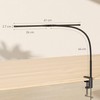 HOMCOM LED Desk Lamp with Clamp, Double Head Table Lamp