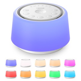 LEICEX White Noise Sound Machine | Sound Machine for Baby Rechargeable | 30 Soothing Sounds | 10 Colors Night Light | White Noise Machine for Sleep Baby Adults Portable Sound Machine for Home Travel