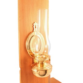 Vermont Lanterns Mansfield Brass Hanging Wall Oil Lamp 14" (Brass)