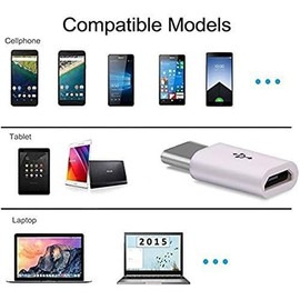 Galyacht White Universal USB 3.1 Type-C Connector to Micro USB Male to Female Converter Mini Portable USB-C Data Adapter Type C Device Cell Phone OTG Adapters