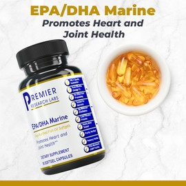 Premier Research Labs EPA DHA Marine Softgels - Omega 3 Fish Oil, EPA DHA Omega 3 Supplement, Fatty Acids for Women & Men, Natural - 90 Softgel Capsules