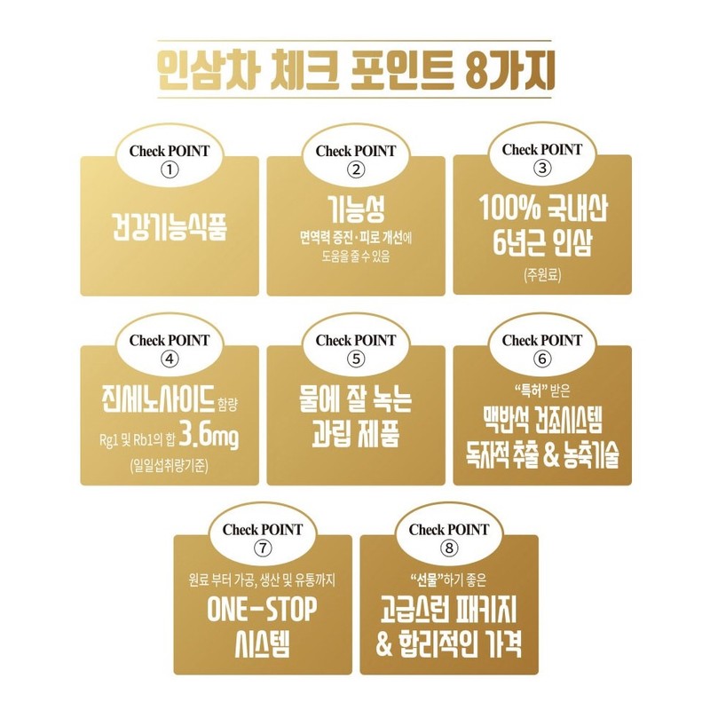 Daedong Koryo Ginseng 고려인삼차 국내산 6년근 인삼 건삼 과립형 100포