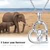 TANGPOET Elephant Necklace 925 Sterling Silver Animal Pendant Elephant Chain