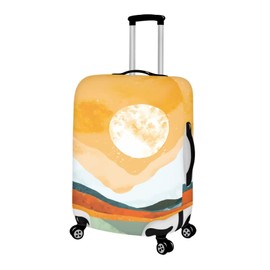 TODIYADDU Sunset Sky Landscape Dust-Proof Travel Hiking Luggage Cover with Zipper All-inclusive Style Suitcase Cover Protector Spandex Practical Home Accessories, XL
