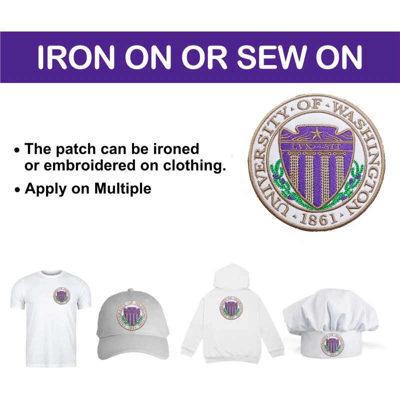 Unbranded Washington University Logo Iron On Patch - Sew Patch