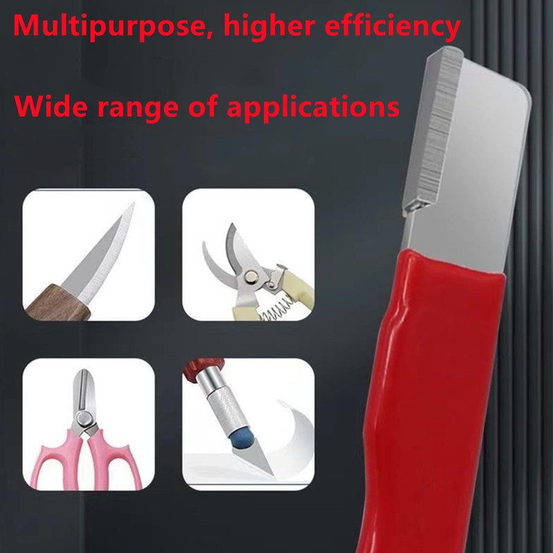 JLEivvi 2 Pcs Scissor Sharpener Pruning Tool Sharpener, Garden Tool