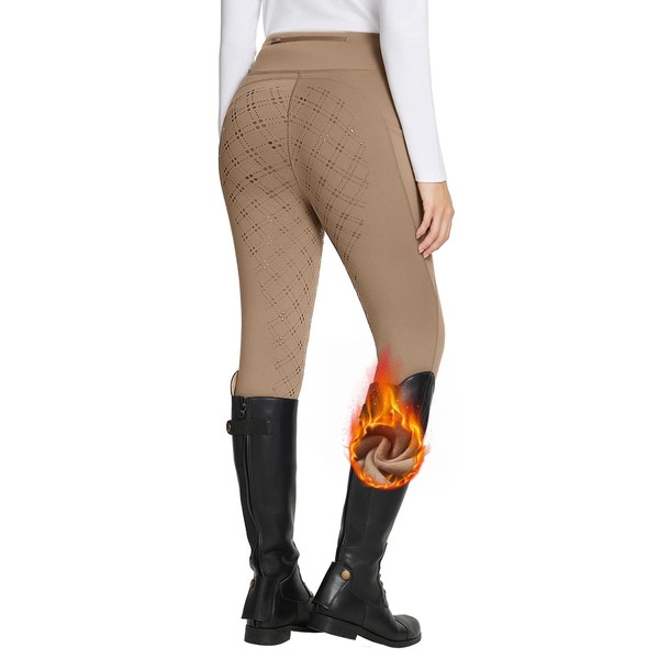 BALEAF Ladies Winter Jodhpurs Fleece Riding Breeches Full Seat Riding