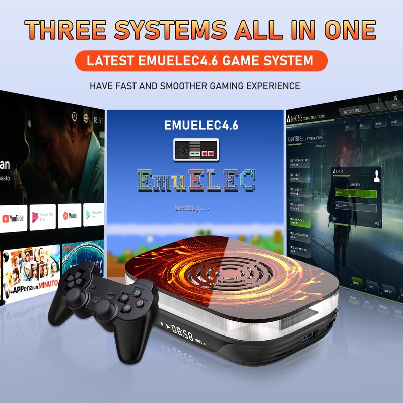 Super Console X4 Plus Retro Game Console Pre-Built-in 65000+Games, Retro