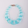 Wiwpar Acrylic Choker Necklace Statement Chunky Fashion Acrylic Necklace Colorful