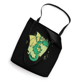 cool Dragon with Horns funny Animal Tote Bag