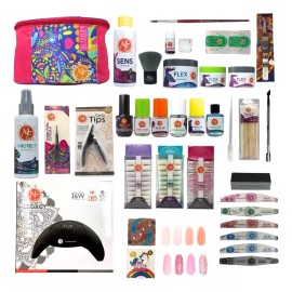 Mc Nails Kit Mc Nails. Uñas Acrílicas + Lámpara+ Regalo. 36 Pzs.
