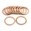 X AUTOHAUX 10pcs 25mm Inner Diameter Copper Washers Flat Sealing