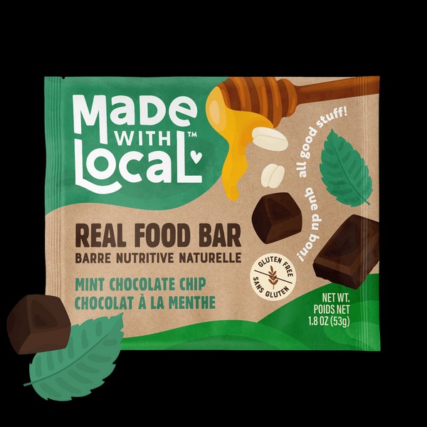 REAL FOOD MADE WITH LOCAL REAL FOOD BAR MINT CHOCOLATE CHIP 53g