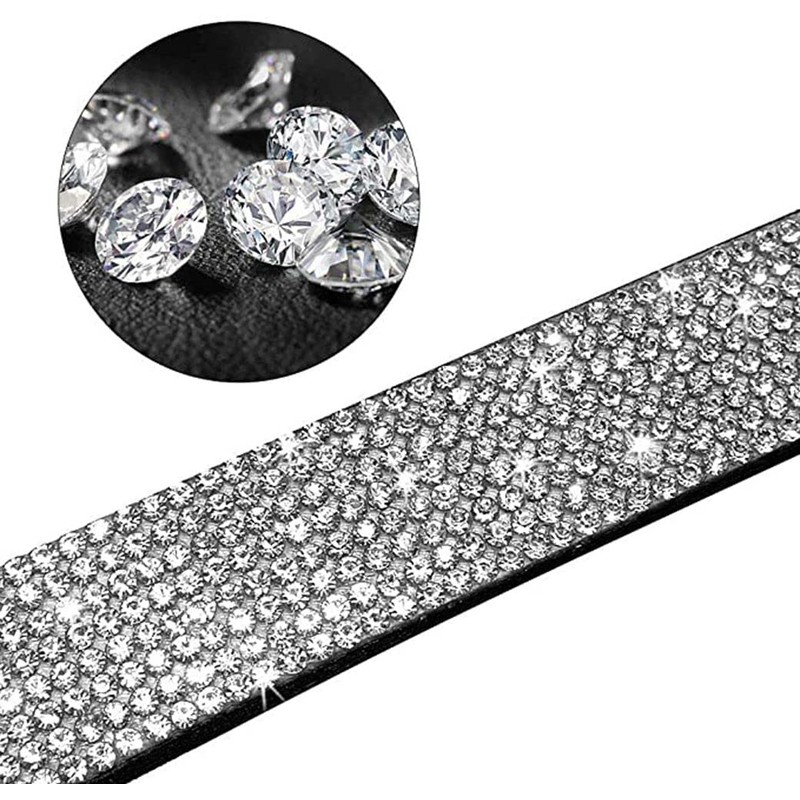 Rhinestone Dog Collar Cute Glitter Leather Collar for Cat Cat