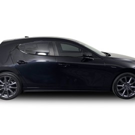 Window Chrome Delete Blackout Precut Vinyl Wrap Overlay Kit Compatible with and Fits Mazda 3 Hatchback 2019-2021 - Gloss Black