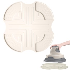 Silicone Trivet for Ninja Crispi Air Fryer - Heat-Resistant, Non-Slip Hot Pad with Oil Splash Tray, Compatible with Ninja Crispi Air Fryer Accessories (Off White)