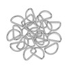 Trimming Shop 15mm Silver D Rings For Fastening Webbing, Arts