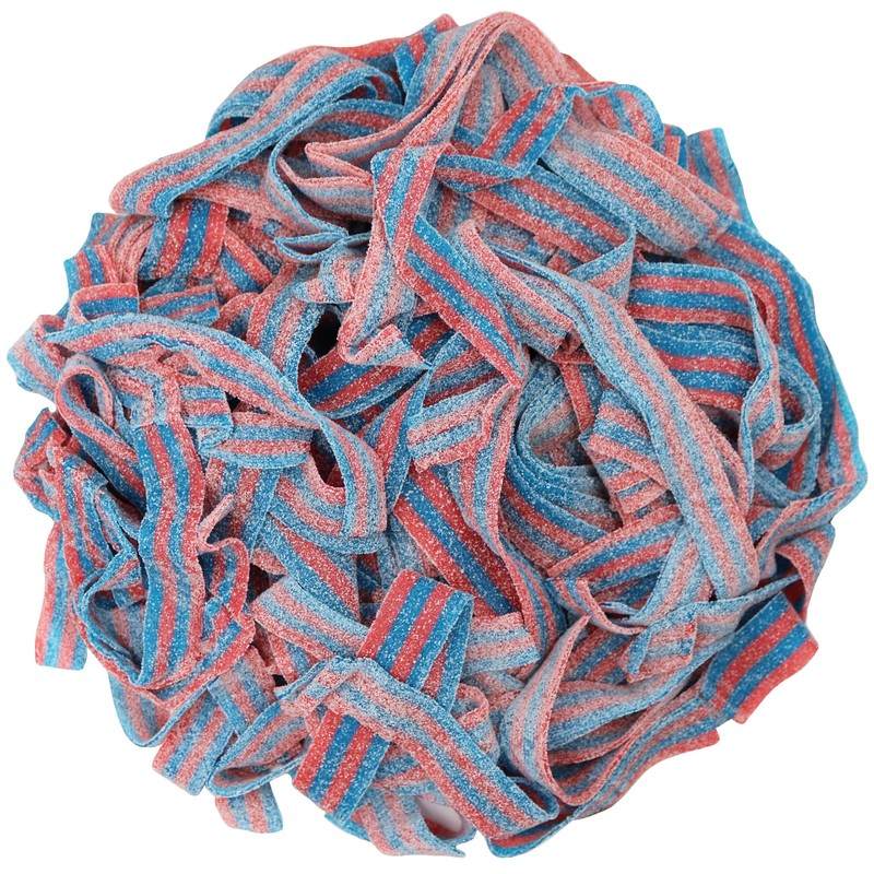 Variety Color Sour Gummy Belts (Blazpberry (Red & Blue Raspberry),