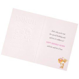 Cute Birthday Card Mummy - 7 x 5 inches - Piccadilly Greetings,grey|brown|white|pink