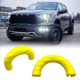 Tow Hooks Covers Fit for Ford F150 Accessories 2004-2024 Toyota Tundra Accessories 2017-2021(Yellow)