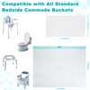 60 Commode Liners with Absorbent Pads, 60 Bedside Commode Liners