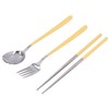304 Stainless Steel Fork Spoon Chopsticks Set Flatware Reusable Utensils