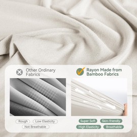 BubblePanda Rayon Made from Bamboo Baby Swaddle Blanket Set with Matching Beanie,Soft & Breathable Receiving Blankets for Infant Newborn, Swaddle Wrap for Babies Girl and Boy, 47 x 47 Inch