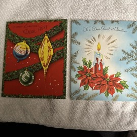 Vintage Christmas Aunt Cards 2 Cards Greeting Cards With Envelopes