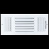 Fits 16x6 Duct Opening 3 Way Fixed Curved Blade Air