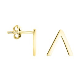 SOFIA MILANI - Women's Earrings 925 Silver - Triangle Stud Earrings, Yellow Gold, No Gemstone