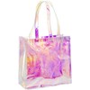 MSK-3535 Plastic Bag, Transparent, Durable, Tote, Clear Bag, Aurora, Pink,