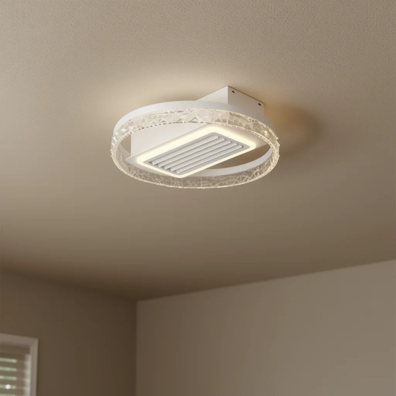 Modern LED Ceiling Fan 20 Inch Remote Control Reversible Motor