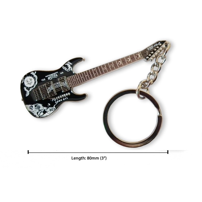 Gifticuffs Kirk Hammett (Metallica) Replica guitar keychain - Black Ouija