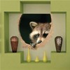 Wall Decals Raccoon Home Decor - Raccoon Wild Animal Mural