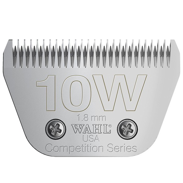 WAHL Competition Blade, Number 10 W, Full Tooth Wide, Blade Set Animal Clipper, 1.8mm, Replacement Blades, Spare Clipper Blade, Pet Clipper Spares, Stainless Steel, Rust Resistant, Precise Cutting
