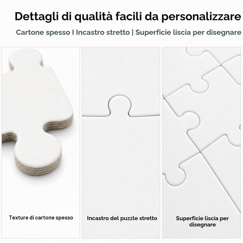 JOVYTH Puzzle In Legno Bianco 35 & 105 Pezzi, Puzzle