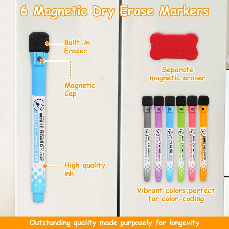 Magnetic Sheets for Fridge, Set of 3, Magnetic Whiteboard, Fridge,