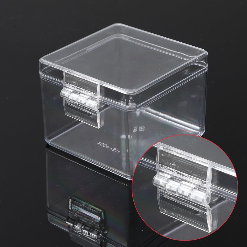 8PCS Self-Adhesive Hinge: Red Small Cabinet Hinges for Wooden Jewelry